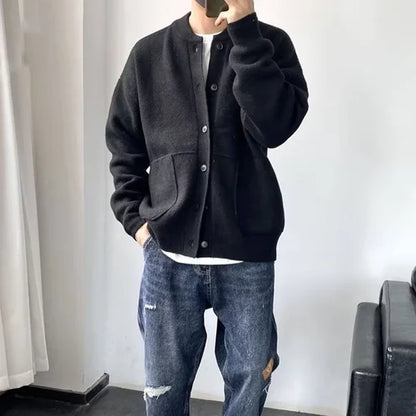 Men's Relaxed Fit Button Down Cardigan – Modern Casual Style