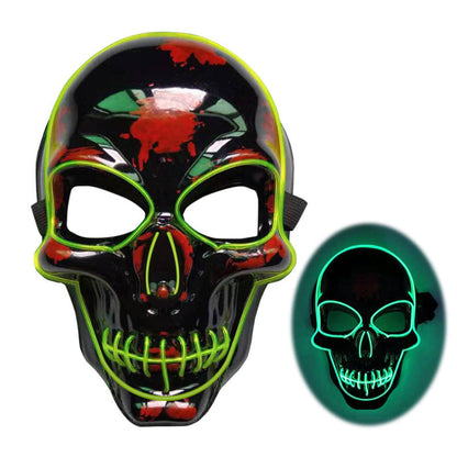 Halloween LED Skull Mask for Adults – Glowing Costume Party Accessory