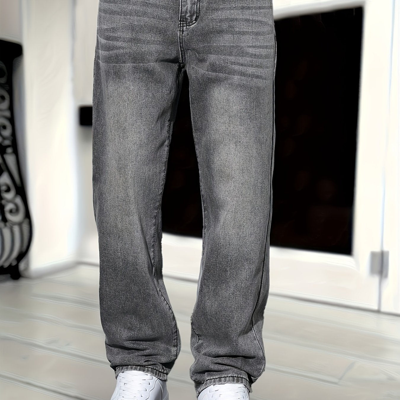 Men's Straight Leg Relaxed Fit Jeans for Everyday Style