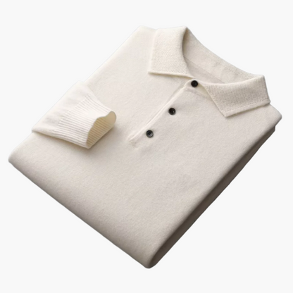 Men's Classic Vegan Wool Long Sleeve Polo Sweater – Timeless Everyday Style