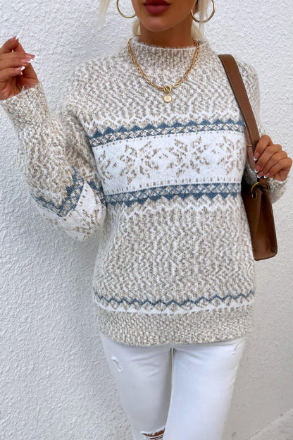 Women's Cozy Nordic Knit Pullover Sweater – Winter Casual Style