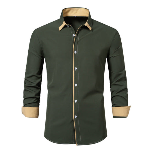 Elliot – Casual Long Sleeve Contrast Shirt