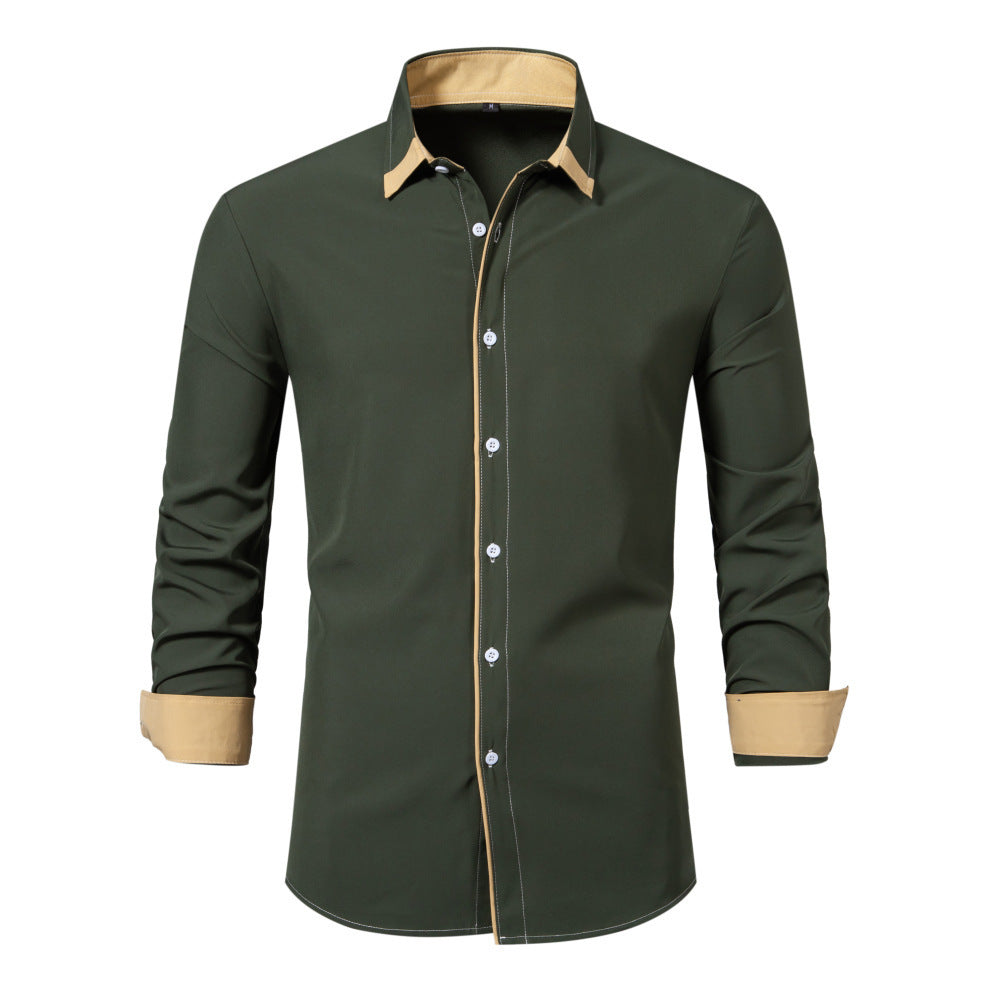 Elliot – Casual Long Sleeve Contrast Shirt