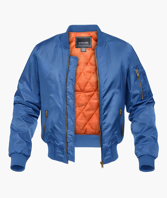 Men's Bomber Jacket – Relaxed Fit, Quilted Lining, Trendy Street Style, Everyday Wear