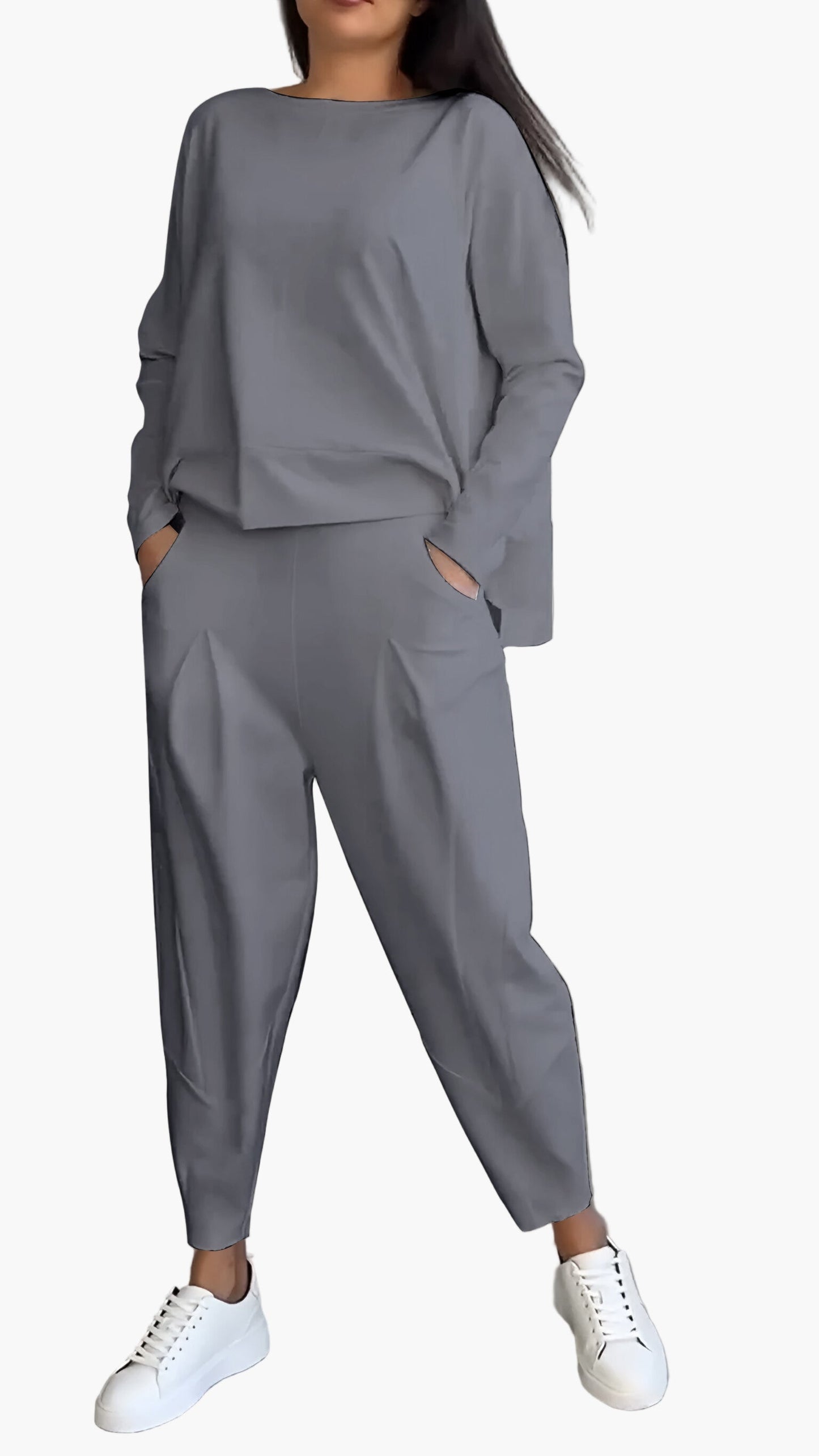 Women's Relaxed Fit Two-Piece Loungewear Set – Casual Cozy Lounge and Street Style Outfit