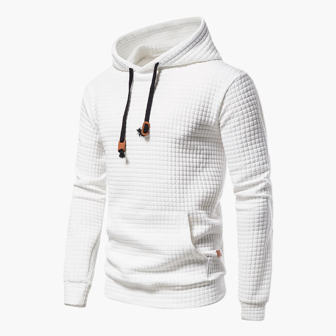 Men's Casual Plaid Hoodie Sweatshirt – Modern Relaxed Fit, Everyday Comfort