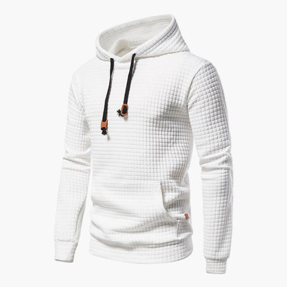 Men's Casual Plaid Hoodie Sweatshirt – Modern Relaxed Fit, Everyday Comfort