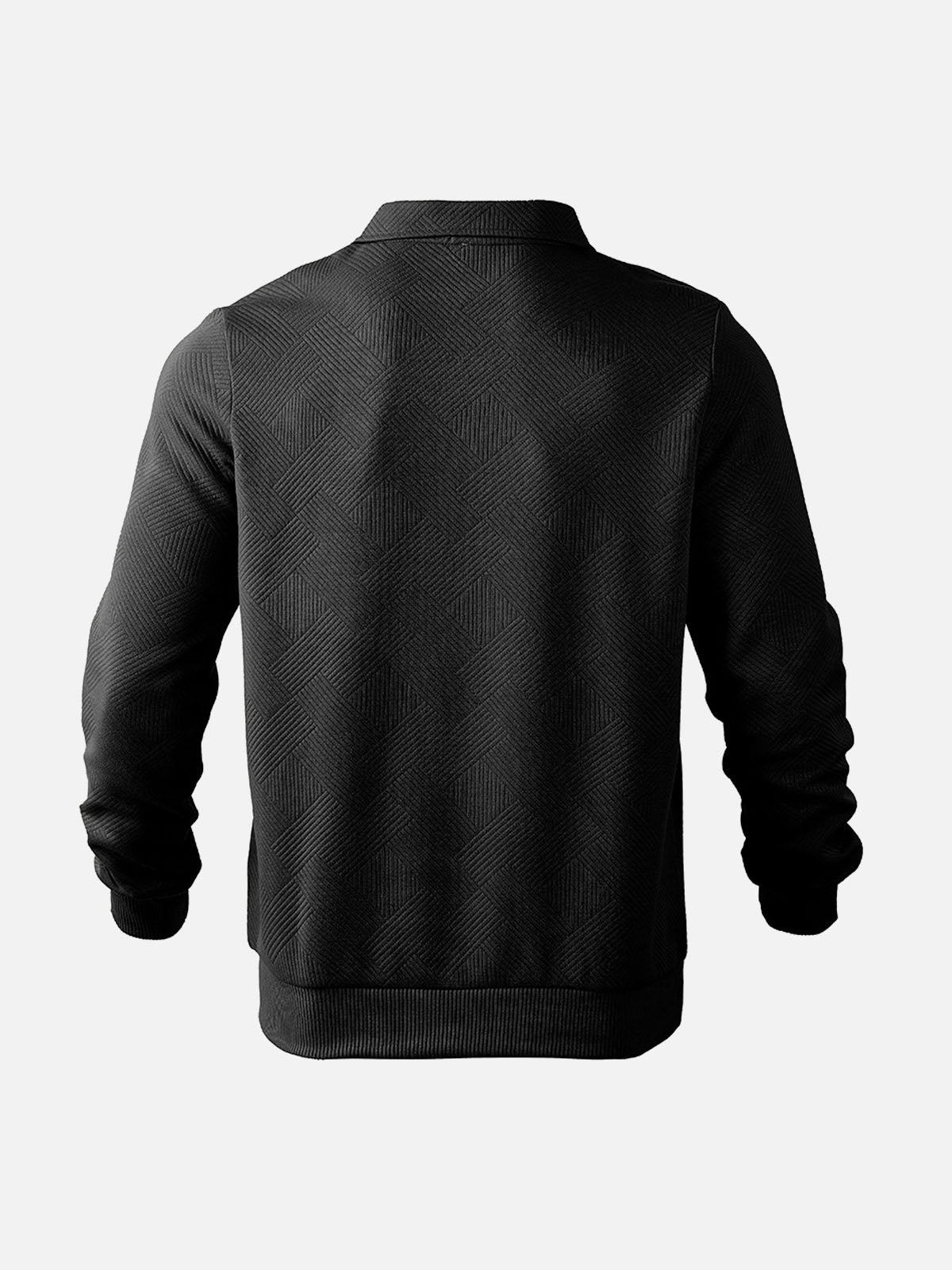 Men's Smart-Casual Half-Zip Pullover Sweater – Modern Patterned Knit for Versatile Everyday Wear