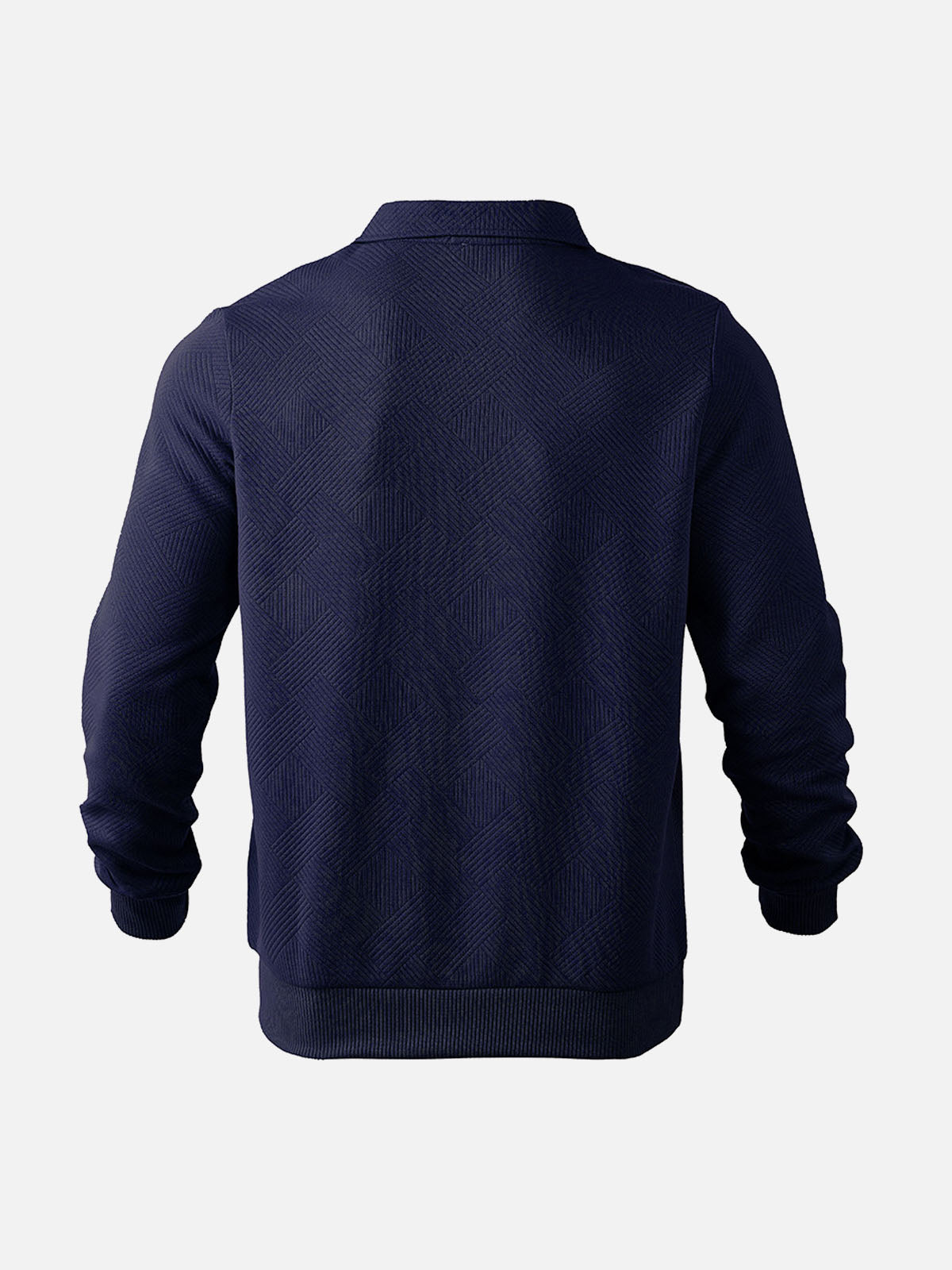 Men's Smart-Casual Half-Zip Pullover Sweater – Modern Patterned Knit for Versatile Everyday Wear