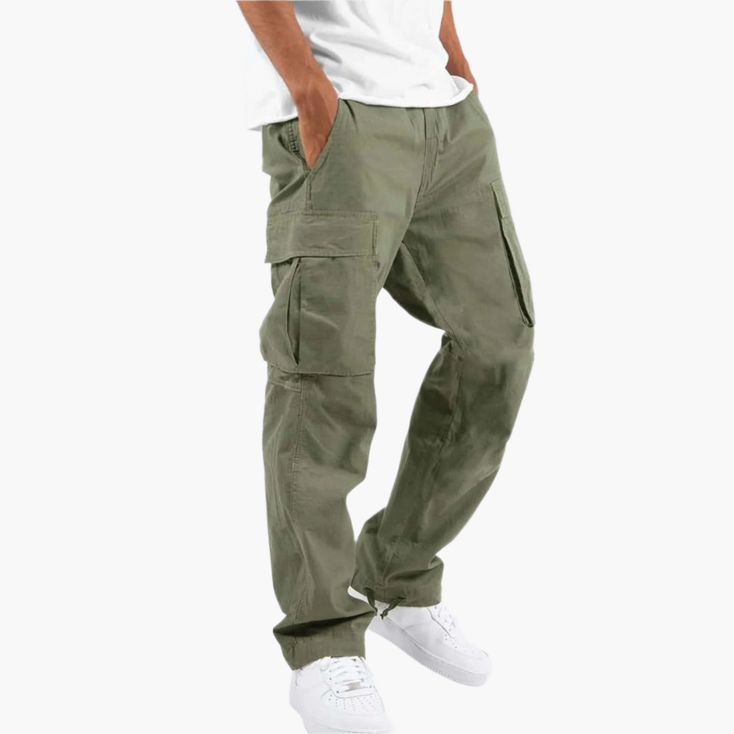 Men's Cargo Pants Relaxed Fit Streetwear Utility Trousers