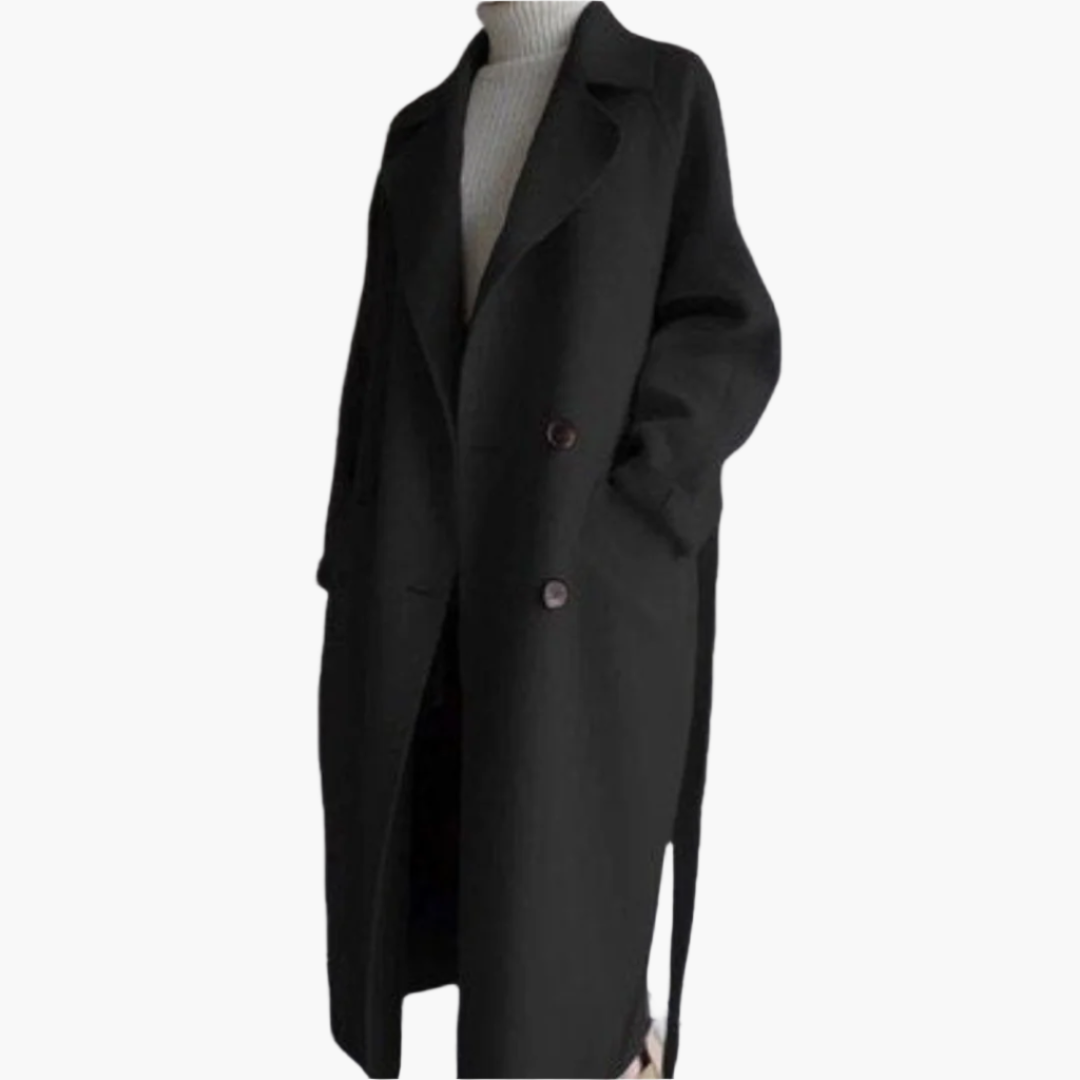 Women's Elegant Long Winter Overcoat Classic Style