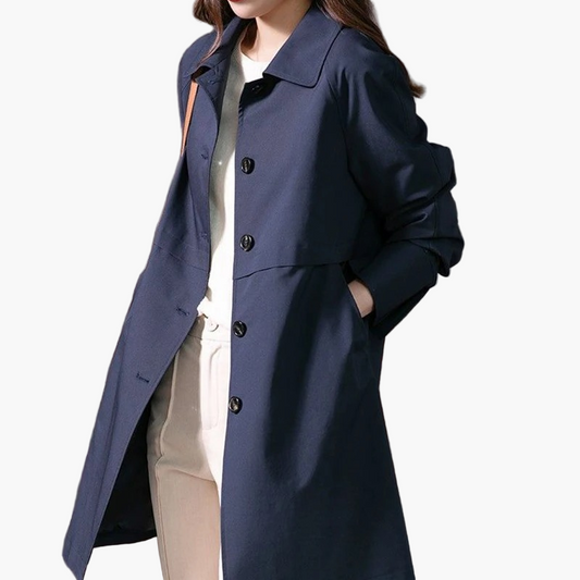 Women's Classic Tailored Trench Coat – Elegant Office & Casual Outerwear