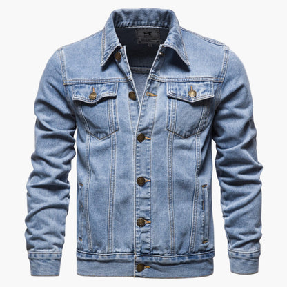 Men's Classic Denim Trucker Jacket for Everyday Style and Versatility