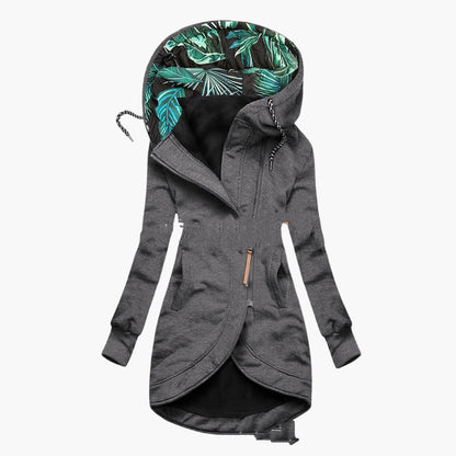 Women's Elegant Hooded Asymmetrical Coat – Stylish Everyday Outerwear