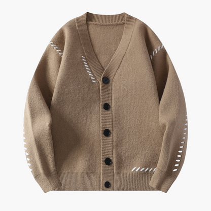 Men's Casual Button-Up Cardigan Sweater, Classic Relaxed Fit, Everyday Style