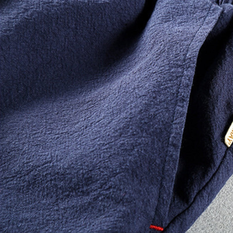 Men's Japanese Style Drawstring Trousers for Casual and Outdoor Wear