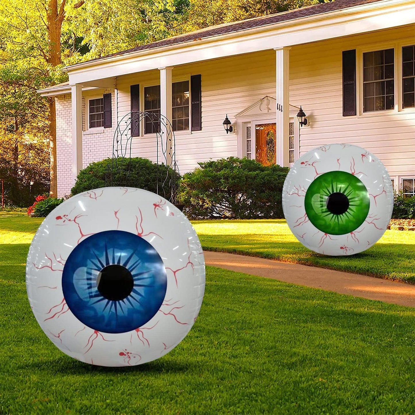 Halloween Inflatable Eyeball Yard Decorations for Spooky Party and Haunted House