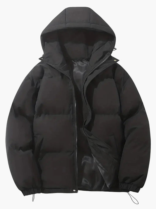 Men's Classic Winter Puffer Jacket Hooded Warm Outdoor Coat