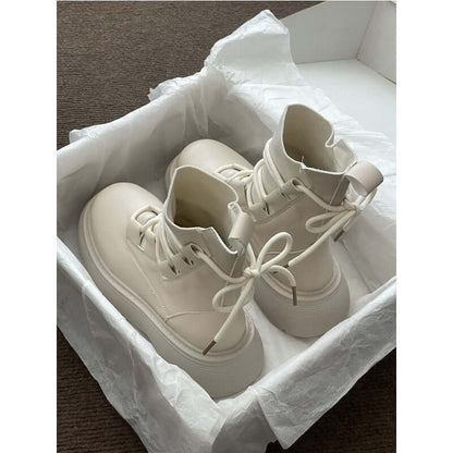 Women's Platform Lace-Up High Top Sneakers Fashion Casual Shoes
