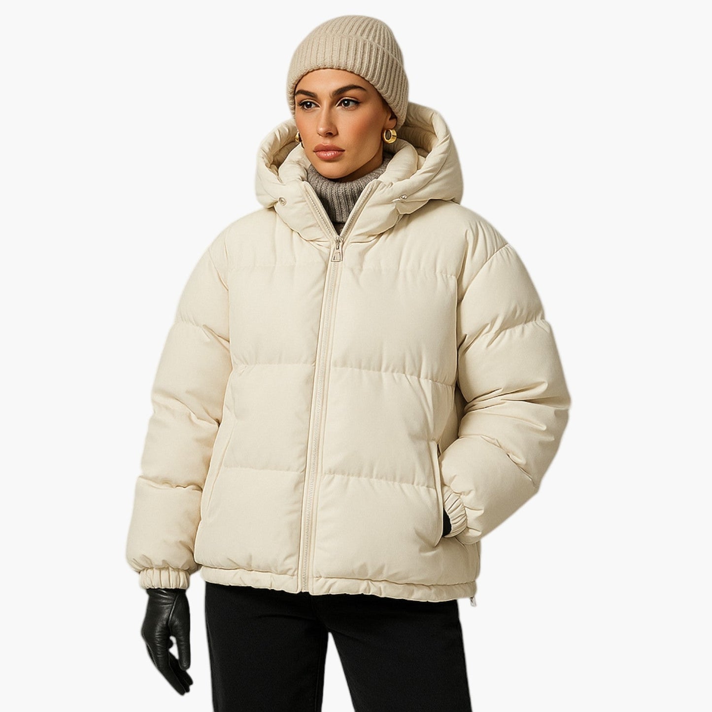 Men's & Women's Winter Down Puffer Parka Jacket, Waterproof Hooded Urban Outdoor Coat