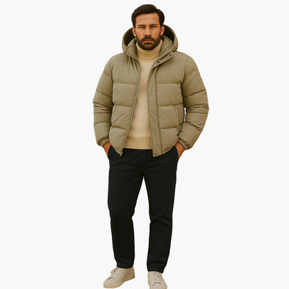 Men's & Women's Winter Down Puffer Parka Jacket, Waterproof Hooded Urban Outdoor Coat