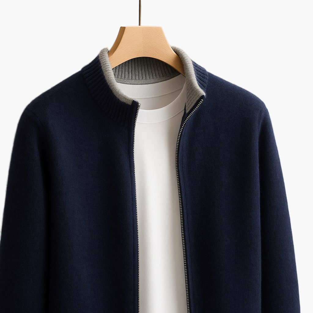 Men's Modern Knit Zip Jacket – Effortless Style & All-Day Comfort