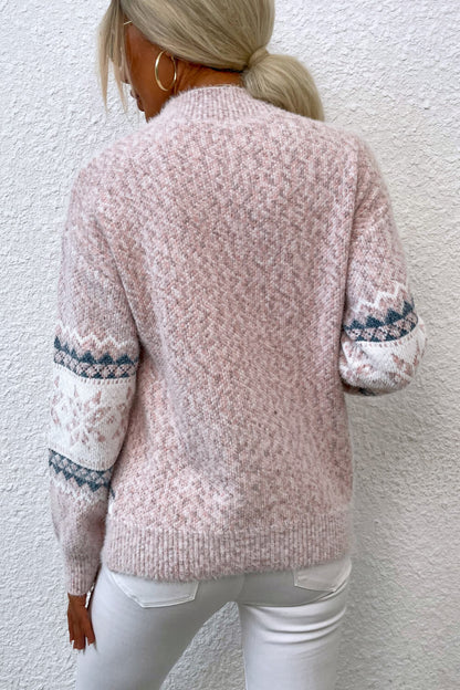 Women's Cozy Nordic Knit Pullover Sweater – Winter Casual Style