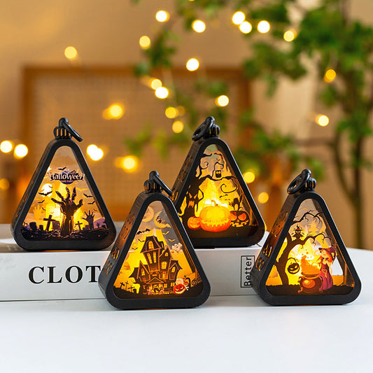Halloween Tabletop LED Lanterns – Spooky Decorative Lights for Parties and Home Decor