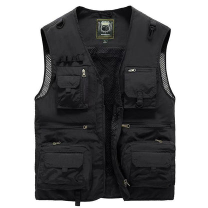 Men's Outdoor Utility Multi-Pocket Camping Vest – Lightweight Adventure Waistcoat
