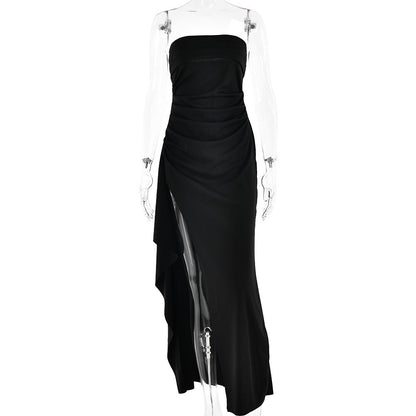 Sophie – Strapless Pleated Long Dress