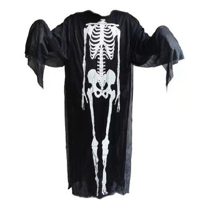 Halloween Skeleton Print Costume Dress for Kids - Spooky Party Outfit