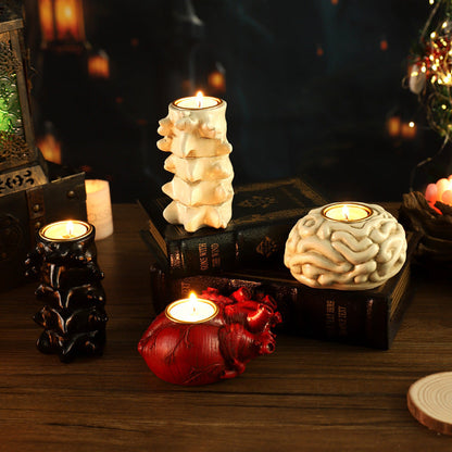 Halloween Gothic Anatomy Candle Holders – Spooky Decor for Parties & Haunted Houses