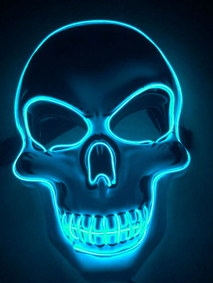 Halloween LED Skull Mask for Adults – Glowing Costume Party Accessory