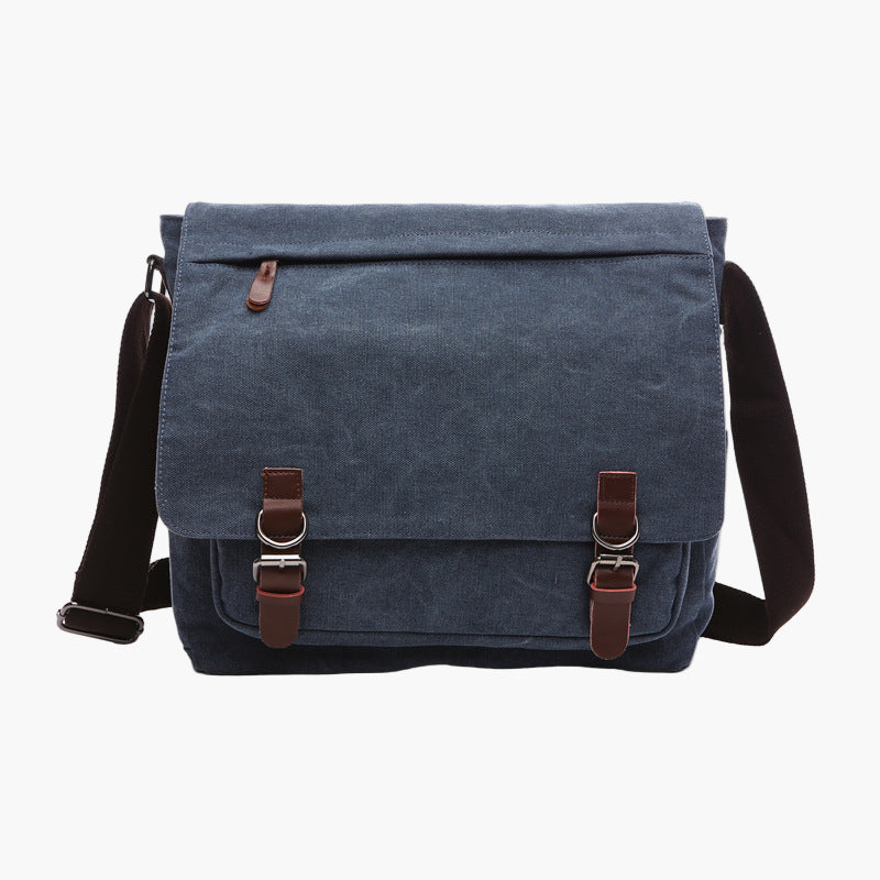 Unisex Canvas Messenger Shoulder Bag for Daily Use, Work, and School