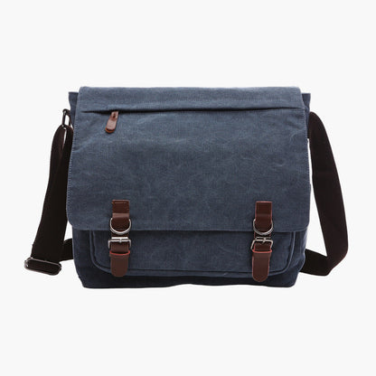Unisex Canvas Messenger Shoulder Bag for Daily Use, Work, and School