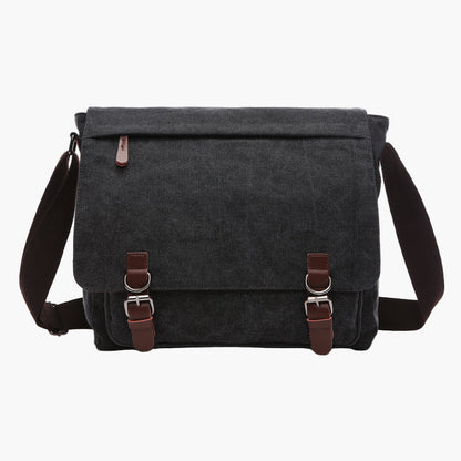 Unisex Canvas Messenger Shoulder Bag for Daily Use, Work, and School