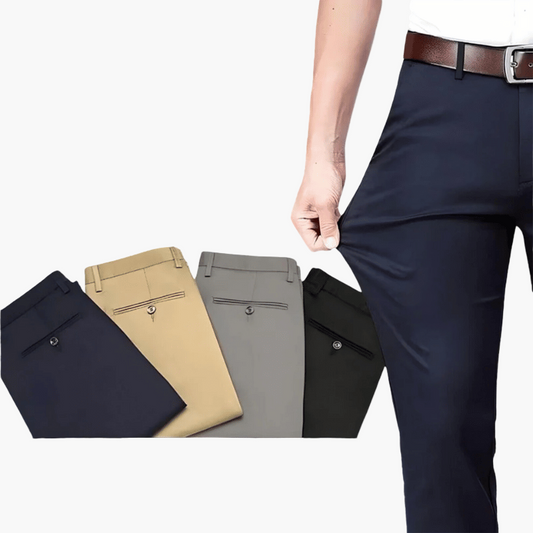 Men's Stretch Dress Pants – Modern Slim Fit Business & Casual Trousers