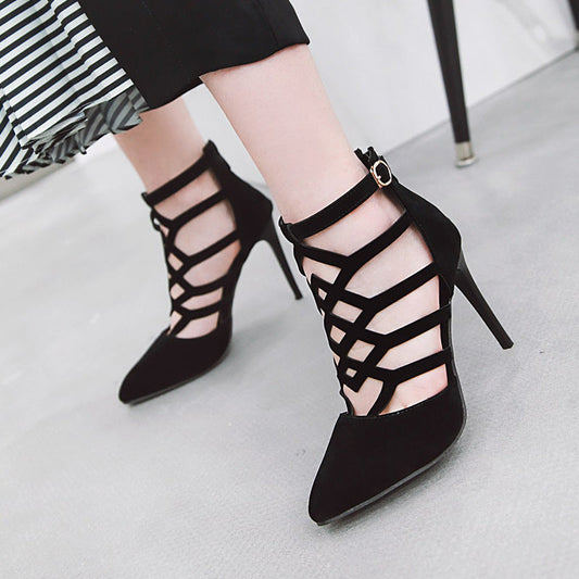 Pamela – High Heel Cutout Roman Shoes