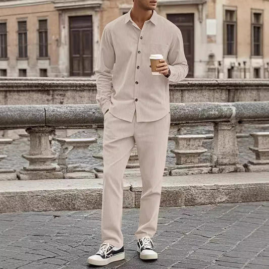 Kirk – Casual Sports Cardigan Trousers Set
