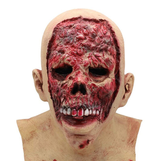 Halloween Scary Zombie Skull Latex Mask for Adults – Full Head Costume Accessory