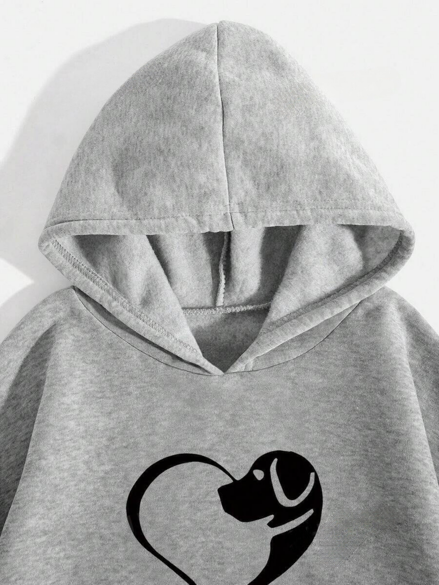 Women's Dog Lover Hoodie with Heart & Paw Print – Animal Rescue Support, Casual Pullover