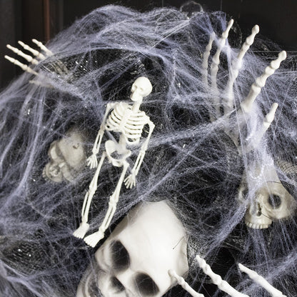 Halloween Skull Mesh Garland Door Ornament