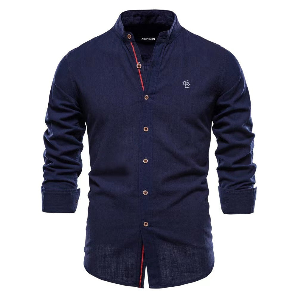 Nathaniel – Casual Fashion Long Sleeve Henley Shirt