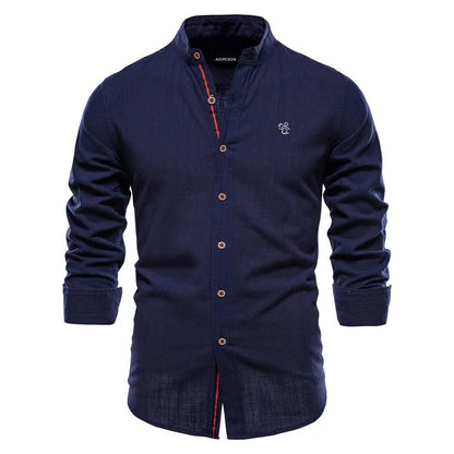 Nathaniel – Casual Fashion Long Sleeve Henley Shirt