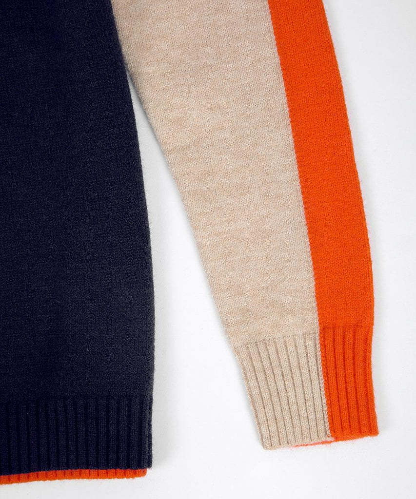 Women's Graphic Colorblock Sweater – Modern Urban Fitted Pullover