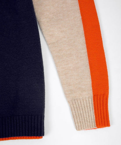 Women's Graphic Colorblock Sweater – Modern Urban Fitted Pullover