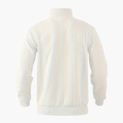 Men's Classic Half-Zip Cable Knit Pullover Sweater, Stylish and Warm for Everyday Wear
