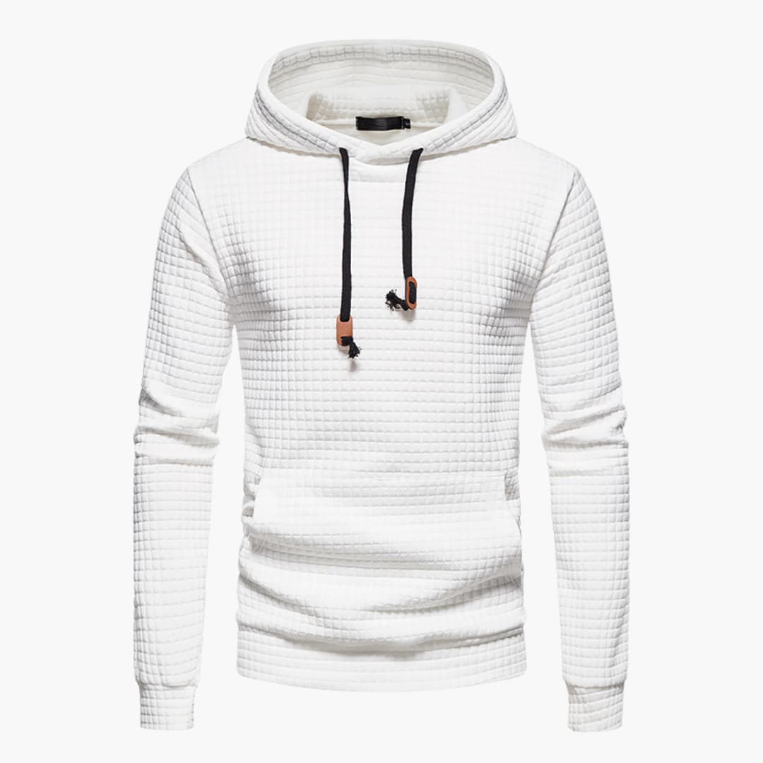 Men's Casual Plaid Hoodie Sweatshirt – Modern Relaxed Fit, Everyday Comfort