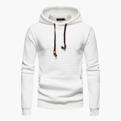 Men's Casual Plaid Hoodie Sweatshirt – Modern Relaxed Fit, Everyday Comfort