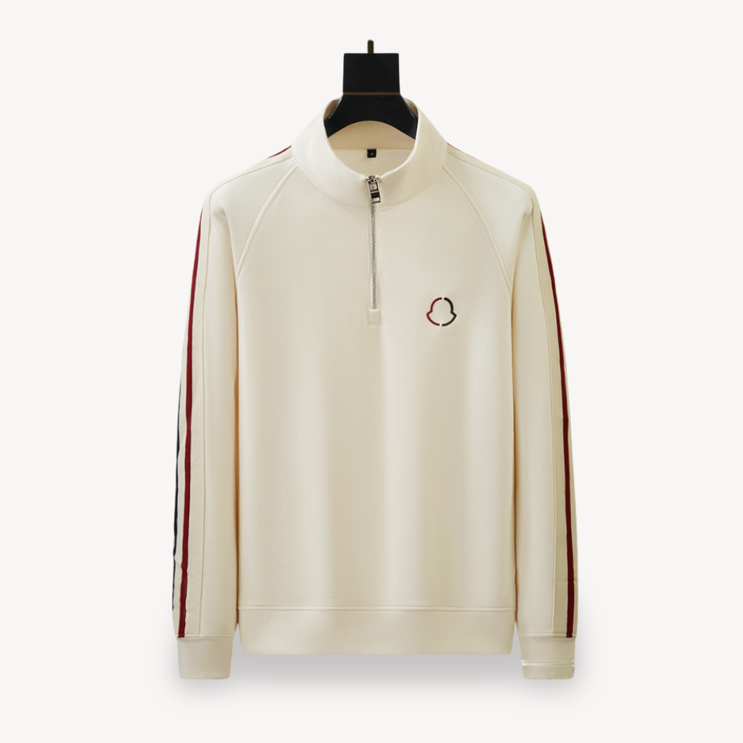 Men's Modern Athletic Jogging Set with Half-Zip Sweater – Casual Sportswear Outfit